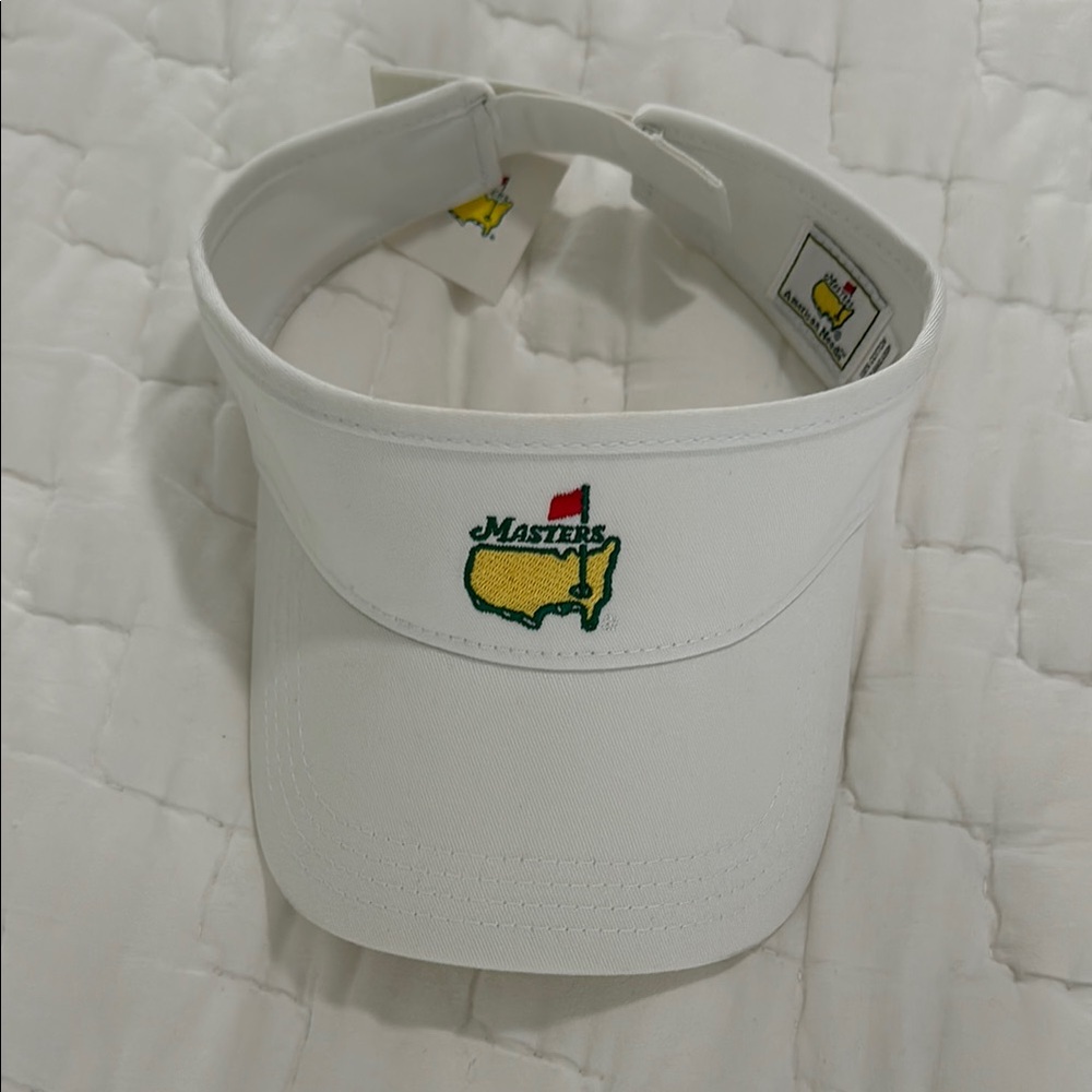 Masters White Visor with Embroidered Logo